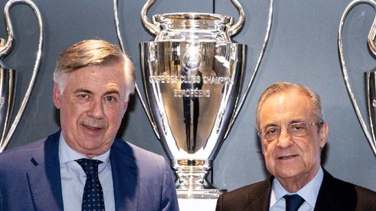 Ancelotti y Florentino Pérez Ancelotti y Florentino Pérez