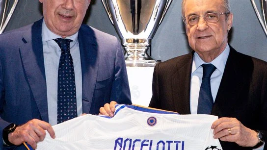 Ancelotti y Florentino Pérez