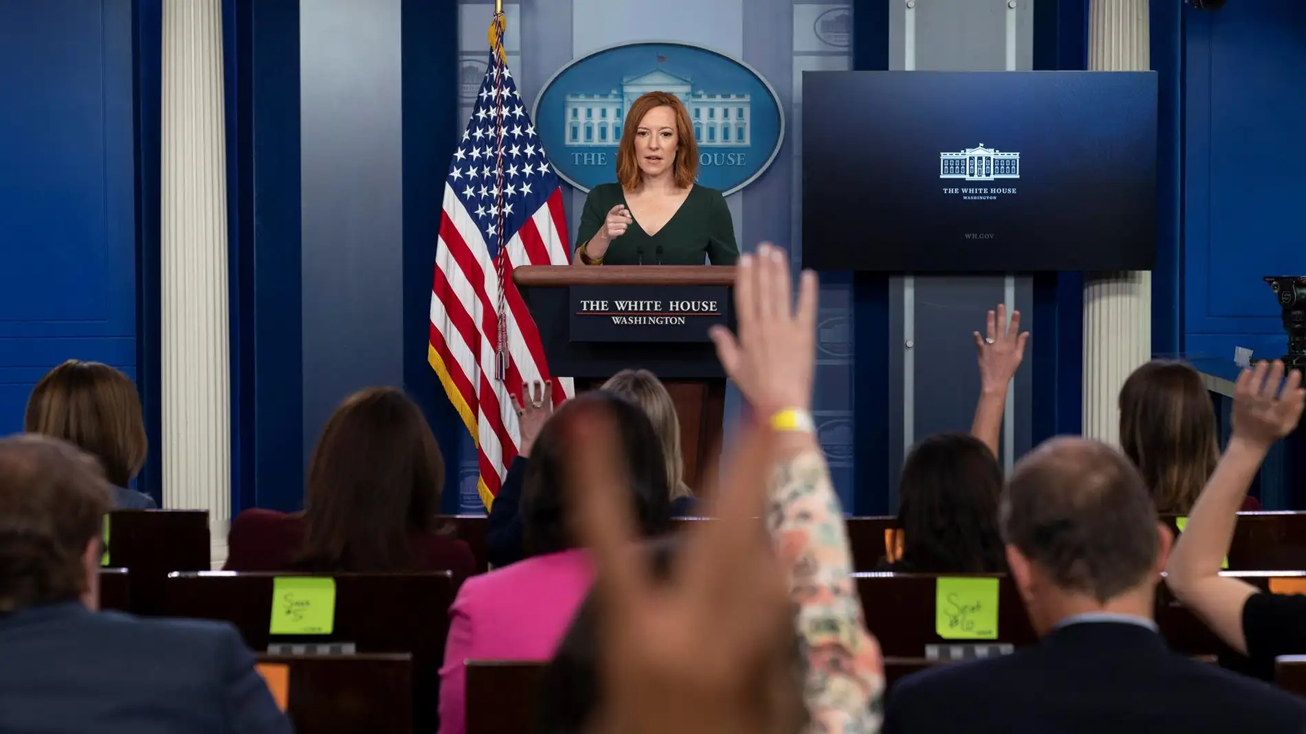 Rueda de prensa en la Casa Blanca con Jen Psaki