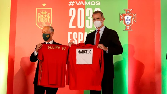 Felipe VI y Rebelo de Sousa apoyan la candidatura conjunta al Mundial 2030 Felipe VI y Rebelo de Sousa apoyan la candidatura conjunta al Mundial 2030