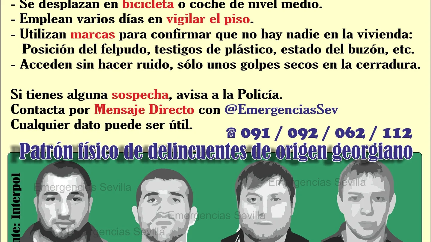 El patrón físico de los ladrones de viviendas de Sevilla El patrón físico de los ladrones de viviendas de Sevilla