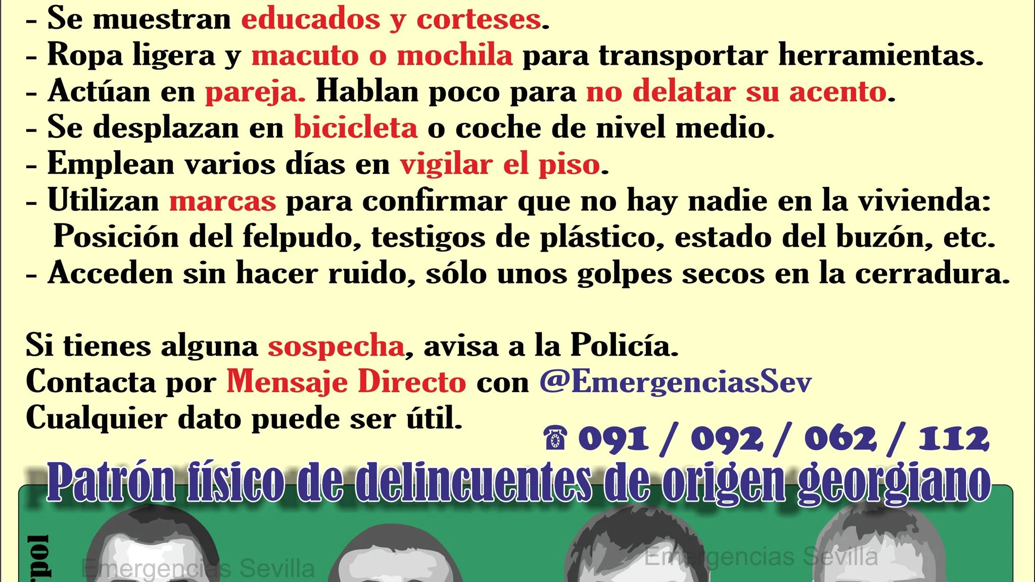 El patrón físico de los ladrones de viviendas de Sevilla