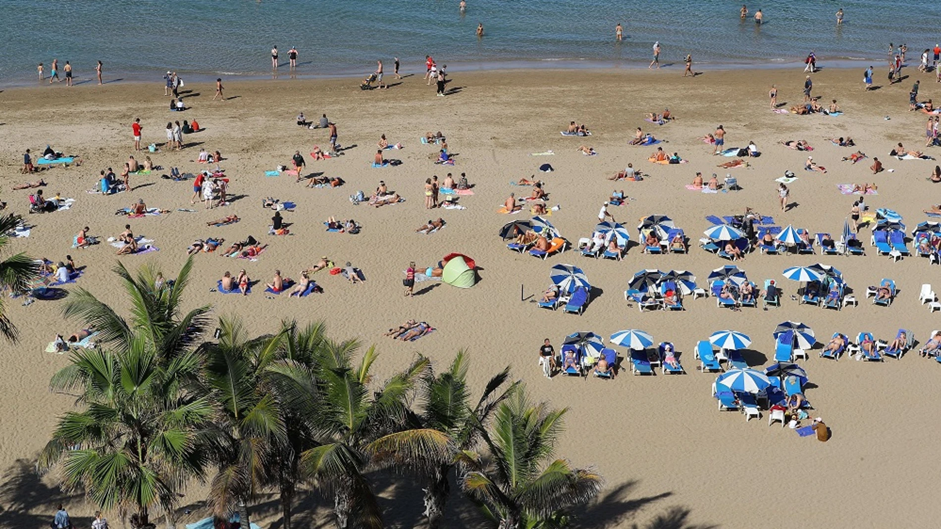 Imagen de la playa de Las Canteras, en Las Palmas de Gran Canaria