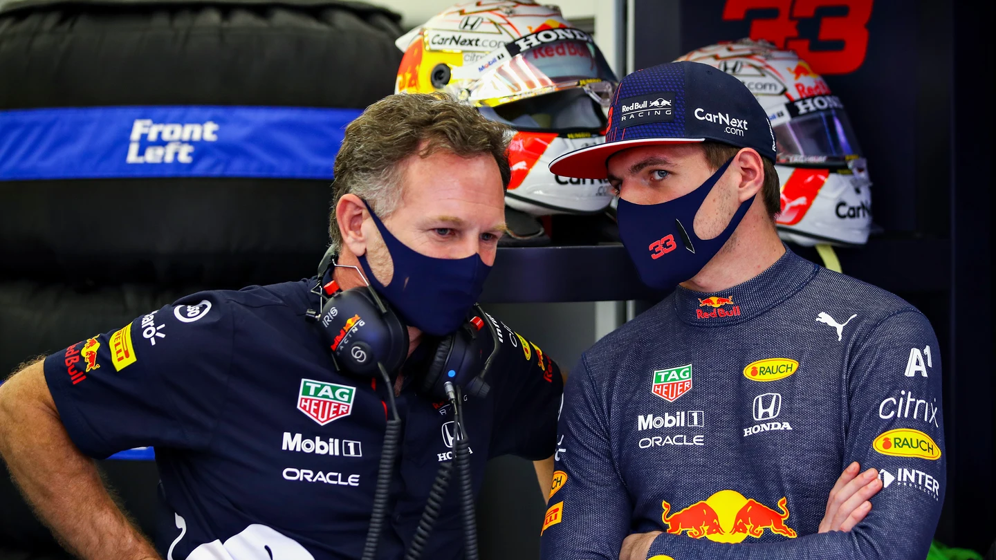 Christian Horner, con Max Verstappen Christian Horner, con Max Verstappen