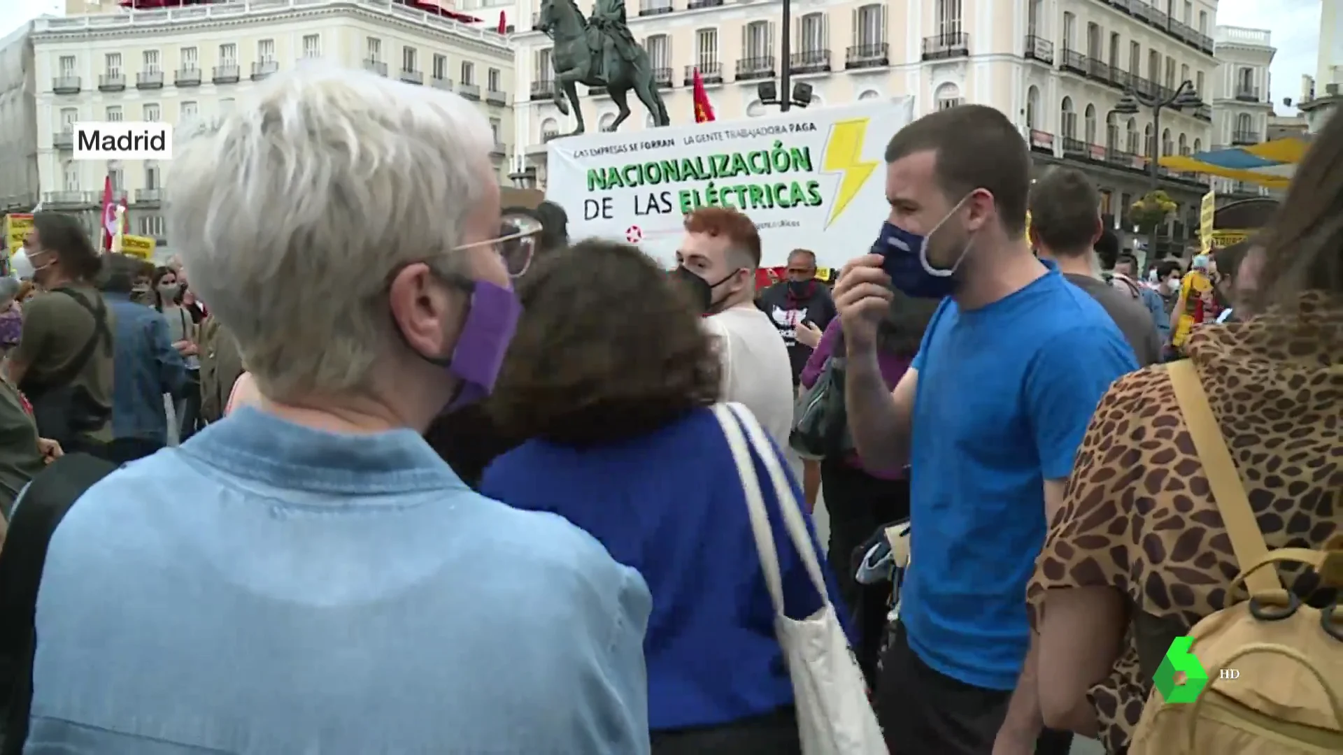 Protesta en Madrid contra la nueva tarifa eléctrica