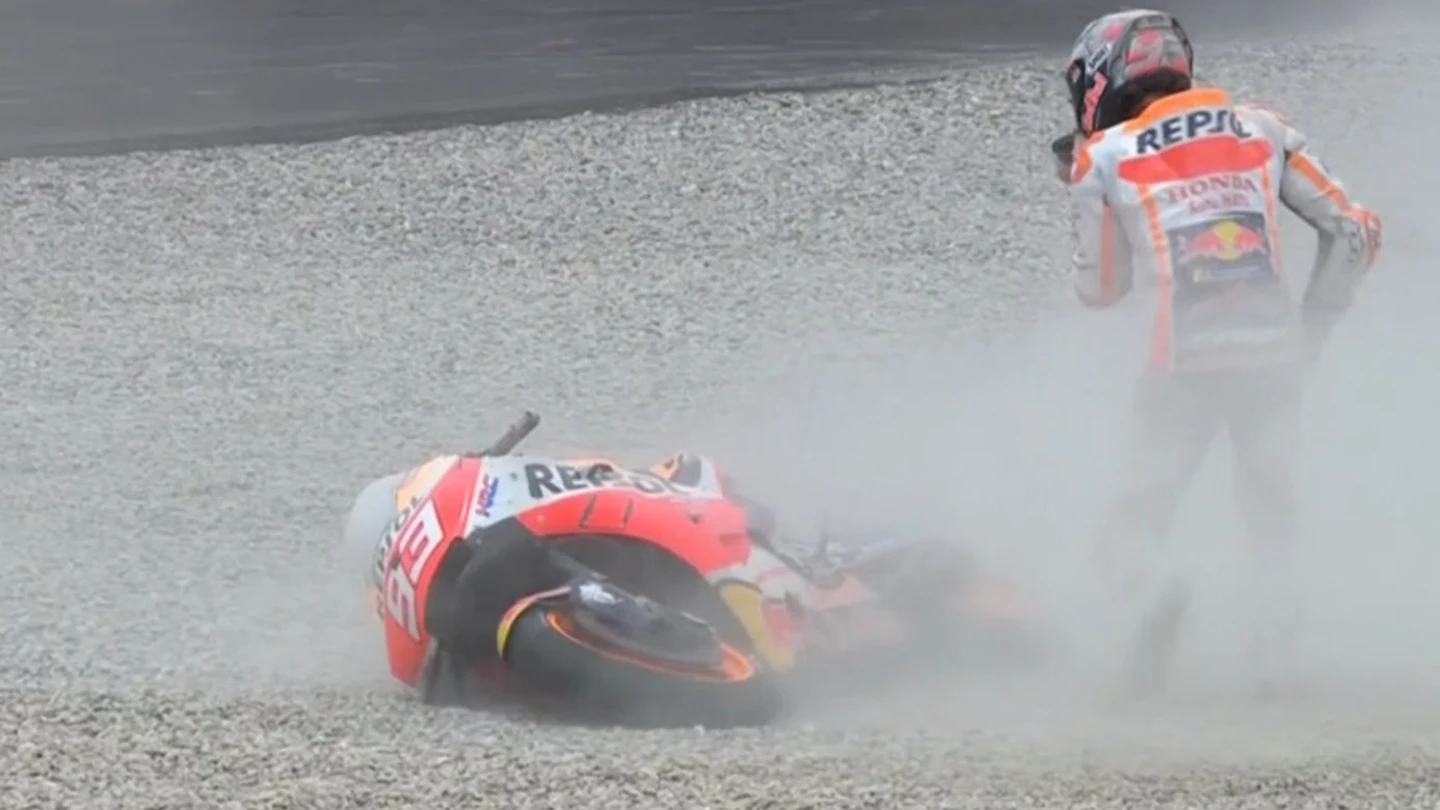 Márquez, al suelo Márquez, al suelo