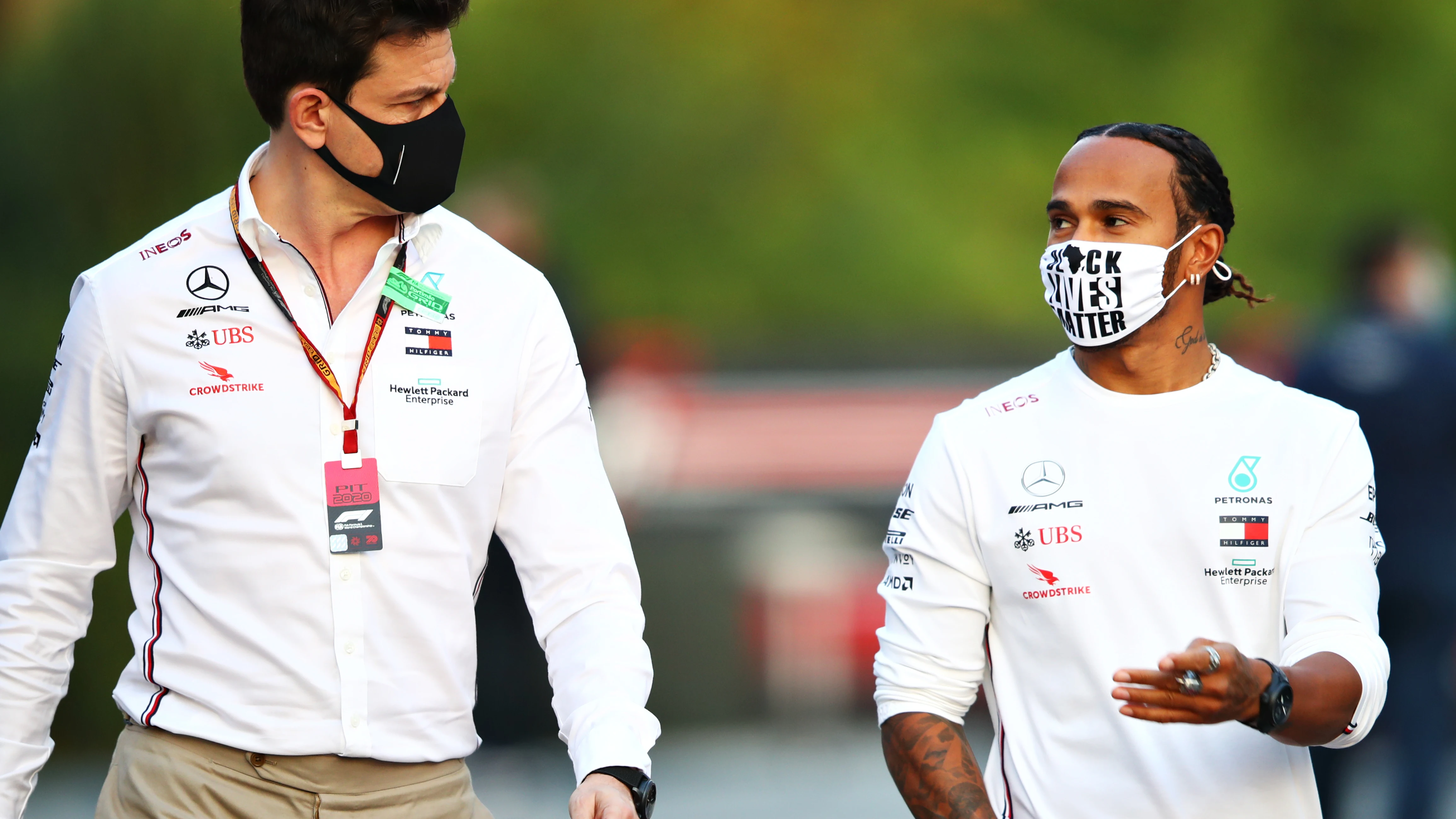 Toto Wolff y Lewis Hamilton