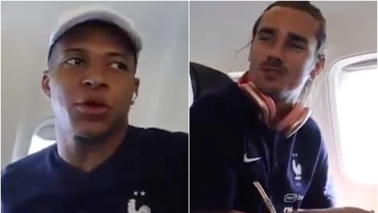 Kylian Mbappé y Antoine Griezmann Kylian Mbappé y Antoine Griezmann