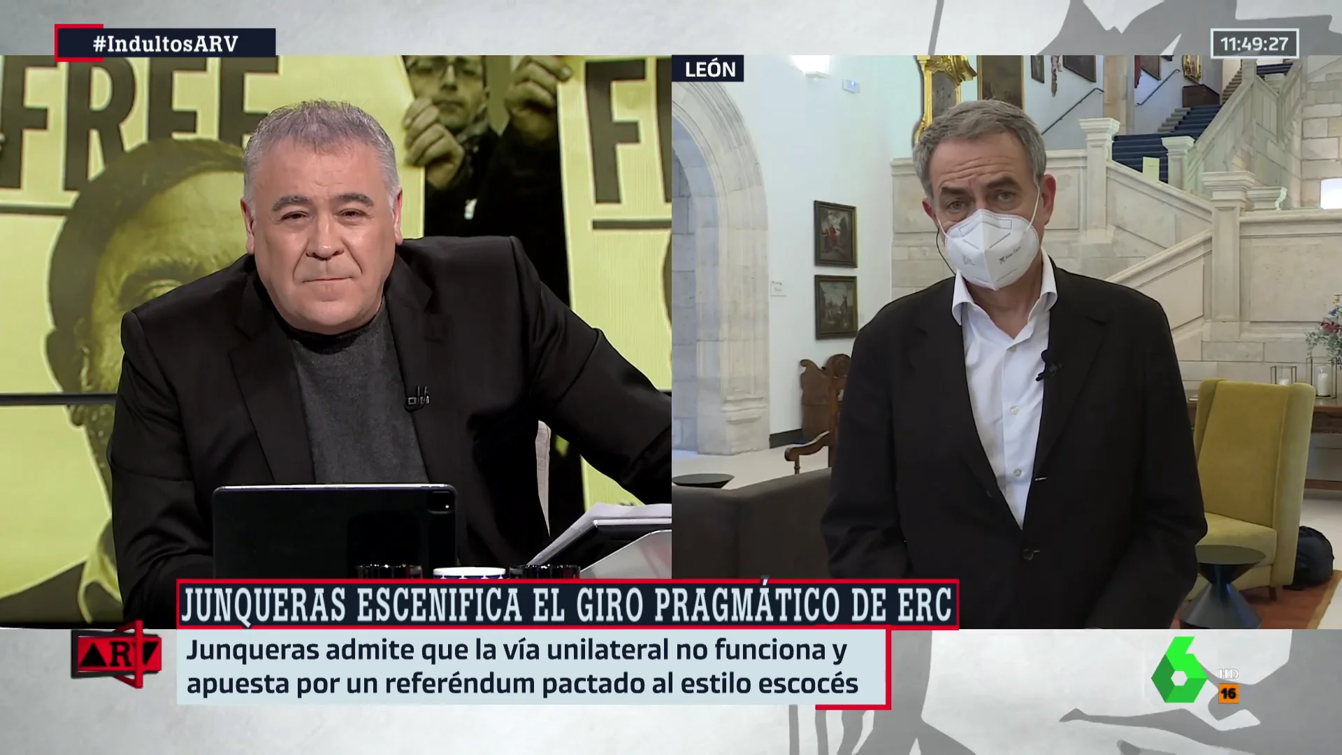 Zapatero, tras la carta de Junqueras descartando la vía unilateral: "Es la mejor noticia de la legislatura"