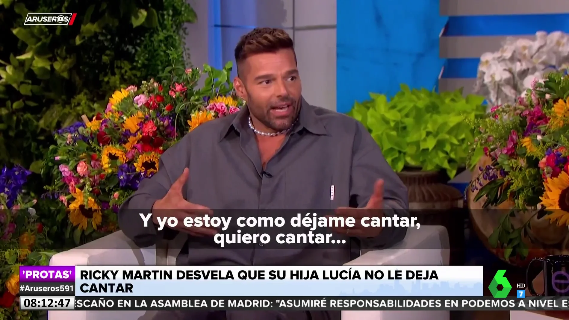 Ricky Martín confiesa que a su hija no le gusta cómo canta: "Me dice 'papá, para'"