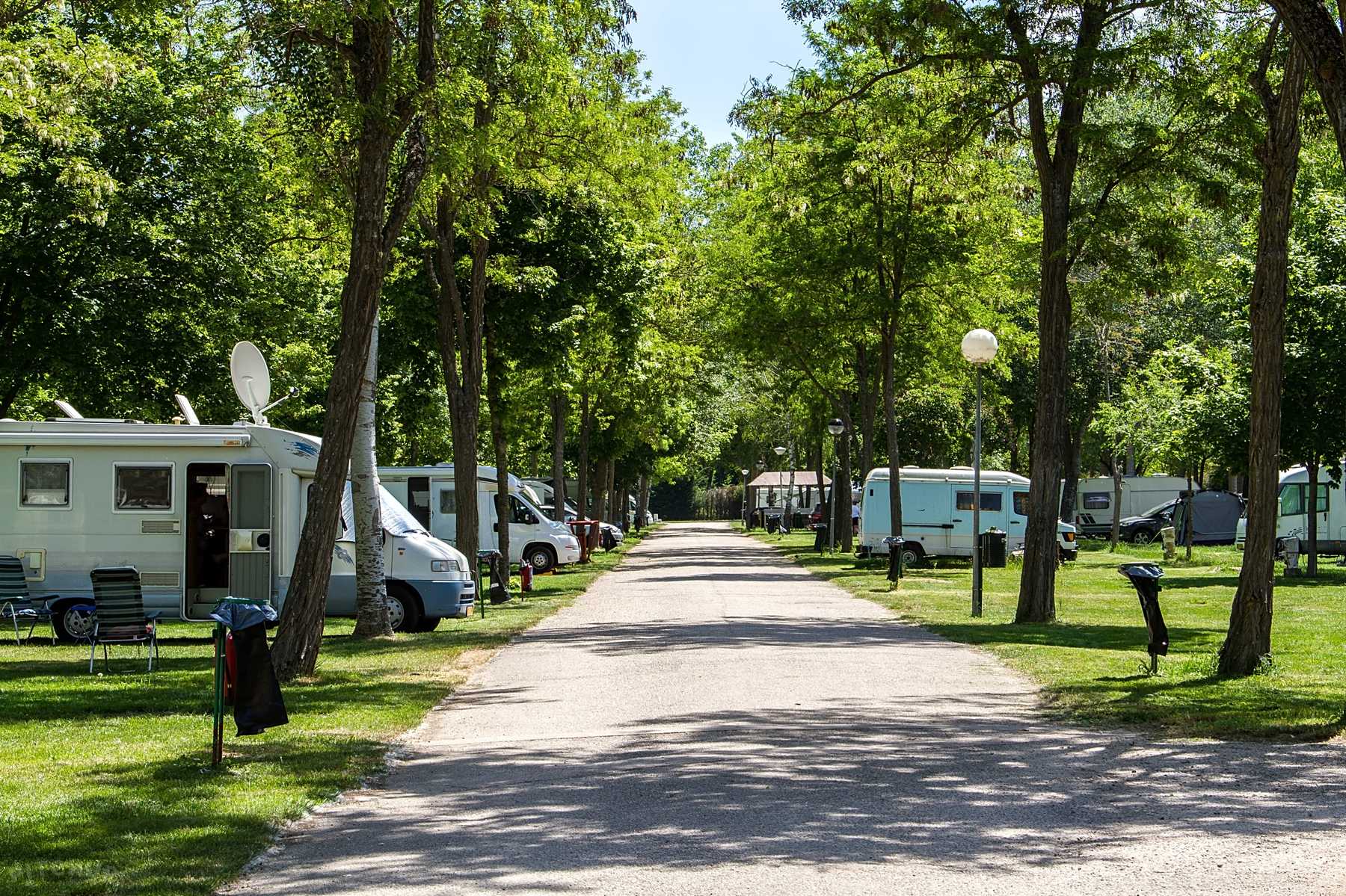 Vista del camping Fuentes Blancas, en Burgos