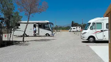 Vista del camping Área 7, en Campello, Alicante