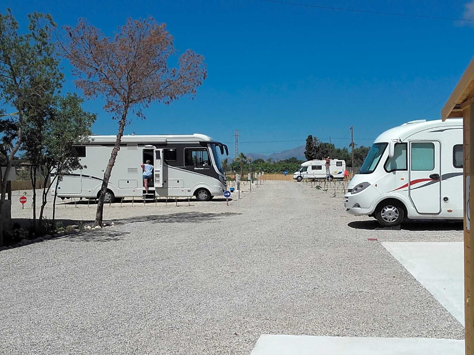 Vista del camping Área 7, en Campello, Alicante