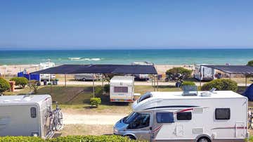 Vista del camping Tres Estrellas, en Barcelona