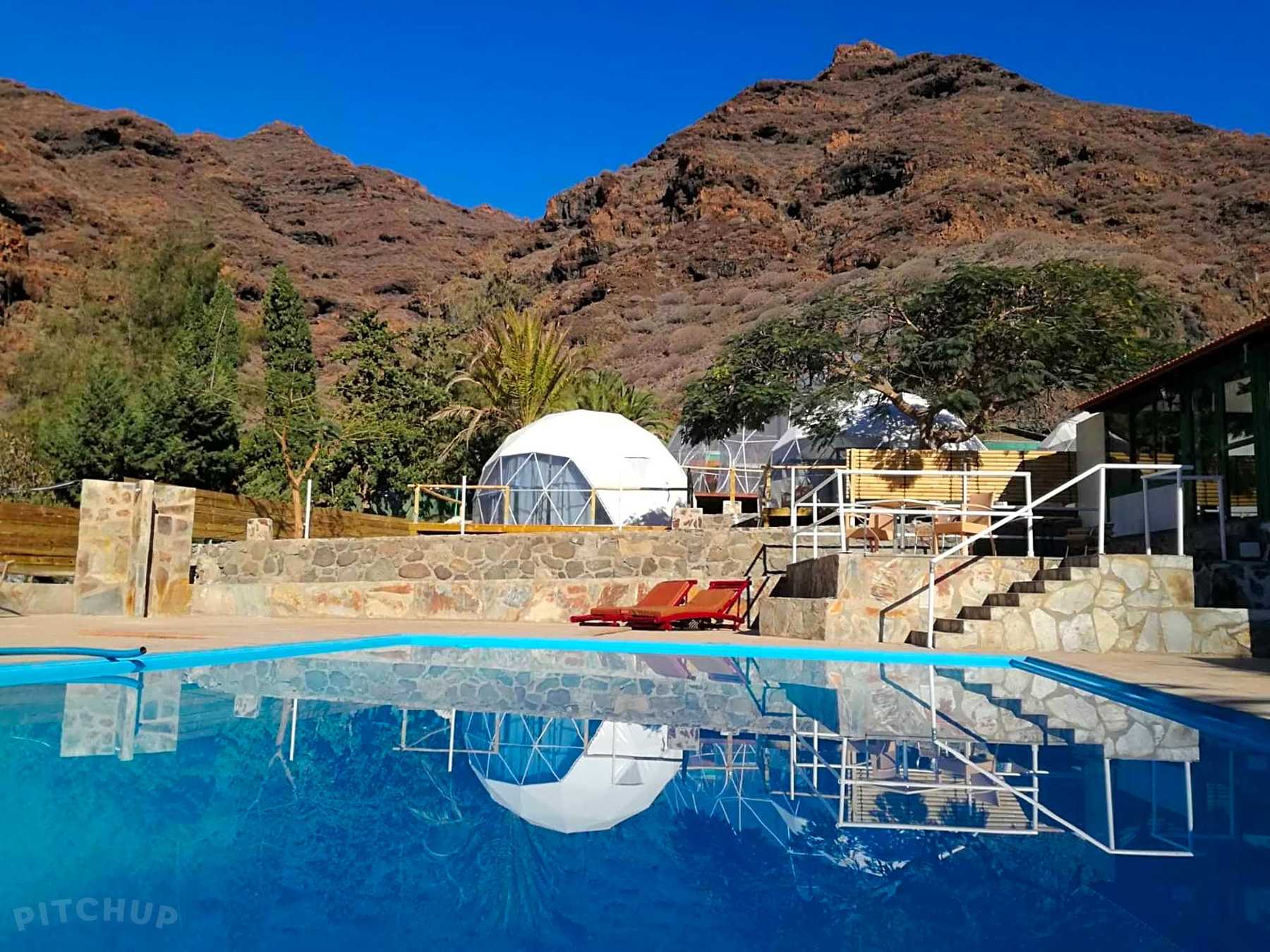 Vista del Blue Ocean Camp, en Las Palmas