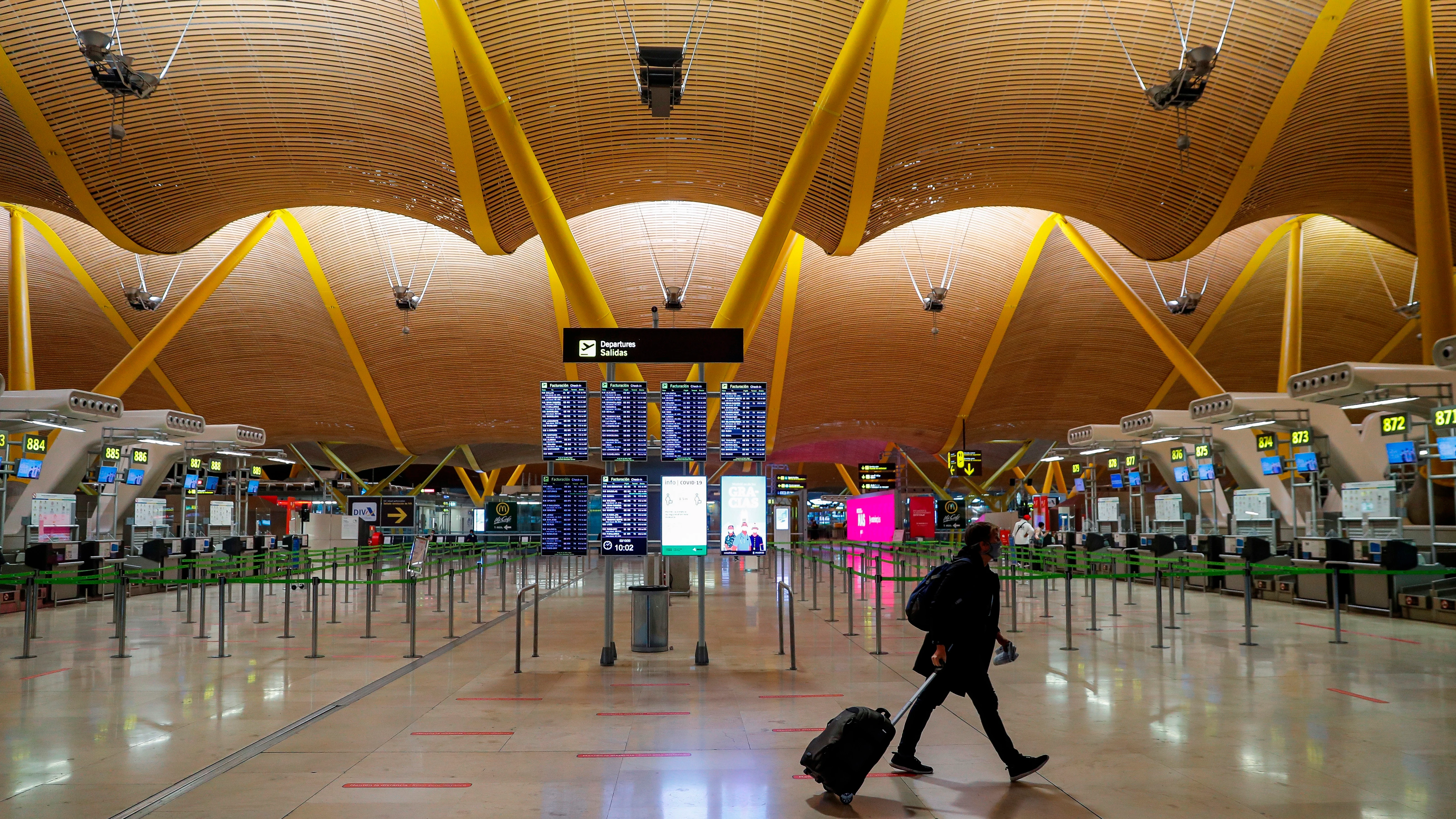 La terminal T4 del aeropuerto de Barajas en Madrid. 