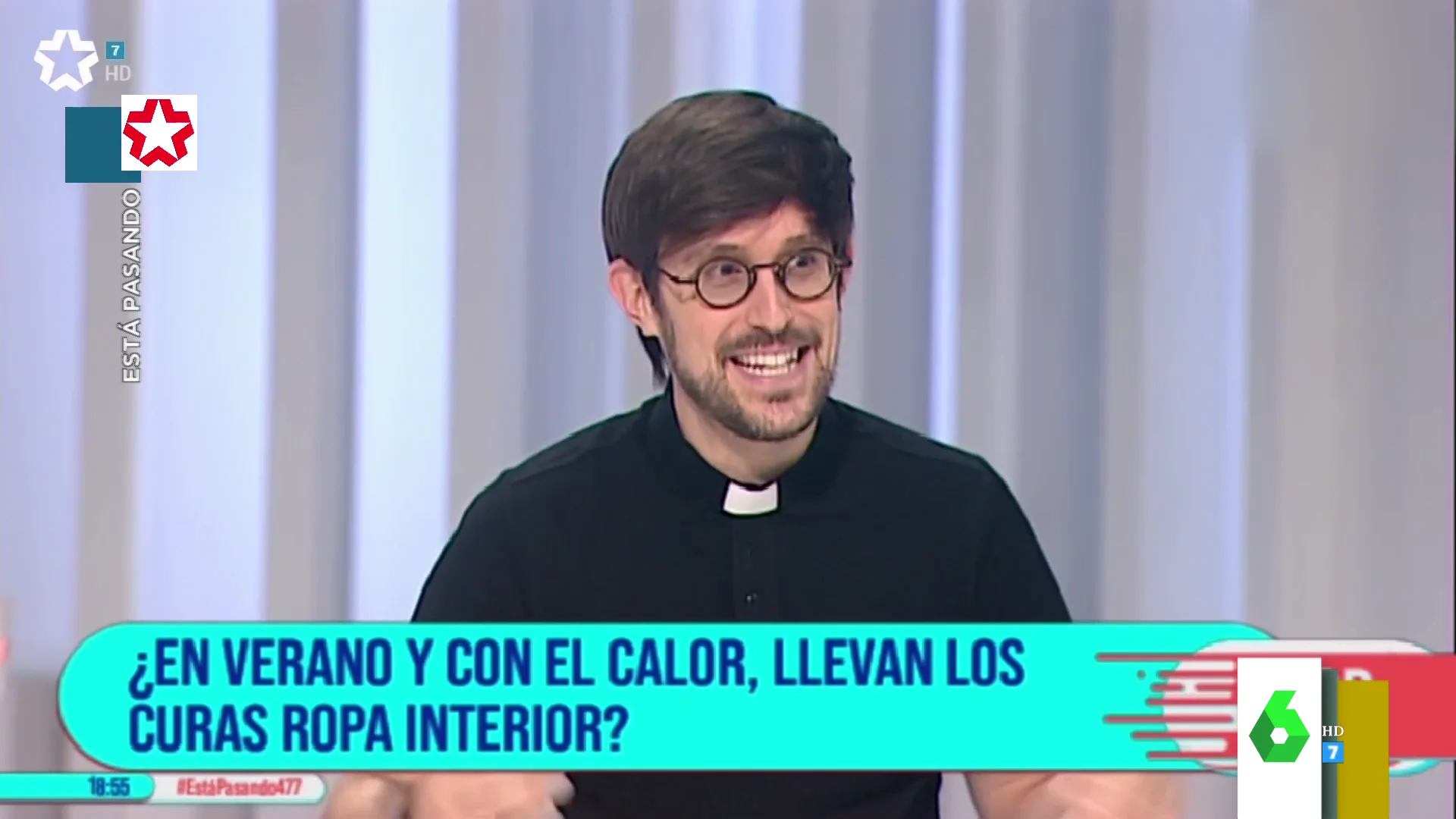 La indiscreta pregunta de una espectadora a un cura: "¿Lleváis ropa interior?"