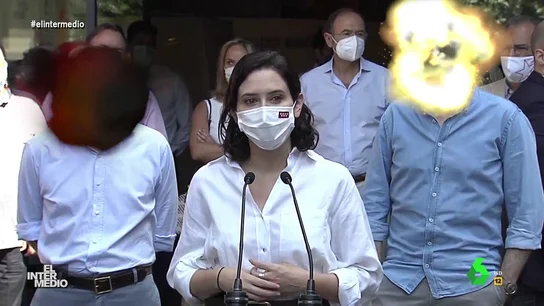 Vídeo manipulado - El momento en el que 'explotan' las cabezas de Casado y Almeida tras las palabras de Ayuso sobre el rey Vídeo manipulado - El momento en el que 'explotan' las cabezas de Casado y Almeida tras las palabras de Ayuso sobre el rey