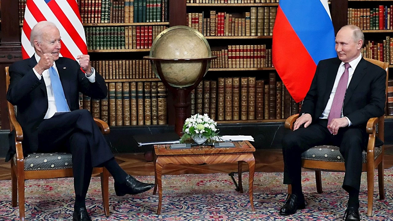 Los presidentes de Estados Unidos, Joe Biden, y de Rusia, Vladímir Putin.