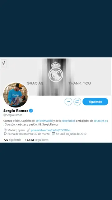 Perfil de Sergio Ramos Perfil de Sergio Ramos