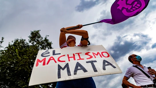 Imagen de una manifestación contra la violencia machista Imagen de una manifestación contra la violencia machista