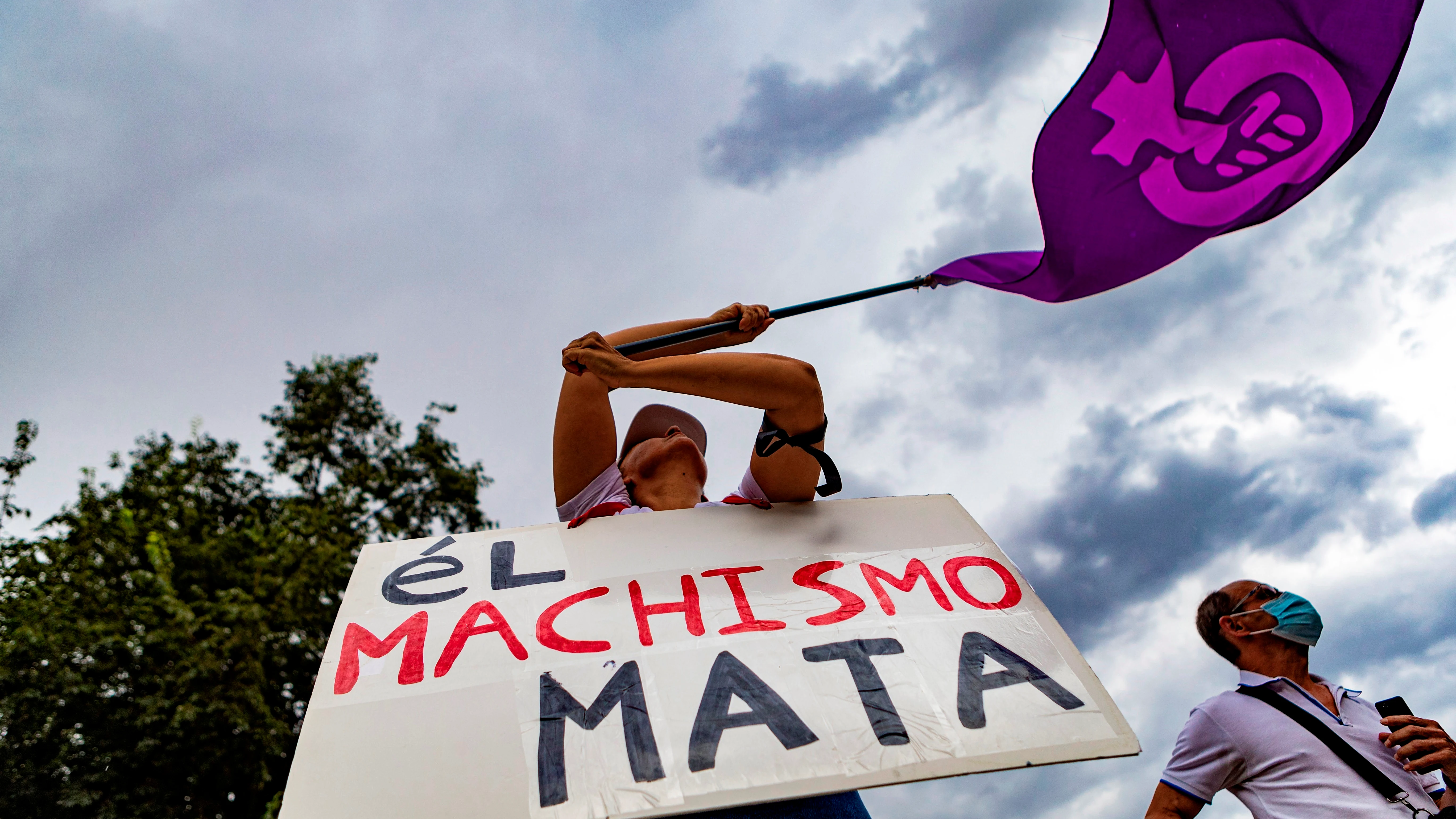 Imagen de una manifestación contra la violencia machista