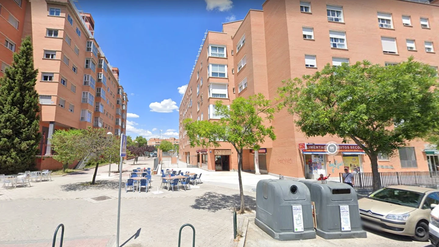 La calle en la que ocurrieron los hechos en el distrito madrileño de Moratalaz La calle en la que ocurrieron los hechos en el distrito madrileño de Moratalaz