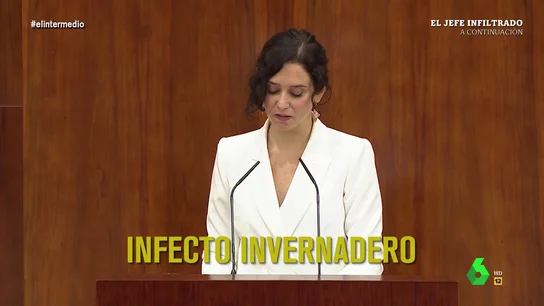 El 'lapsus' de Ayuso al hablar de medioambiente: "Infecto invernadero" El 'lapsus' de Ayuso al hablar de medioambiente: "Infecto invernadero"
