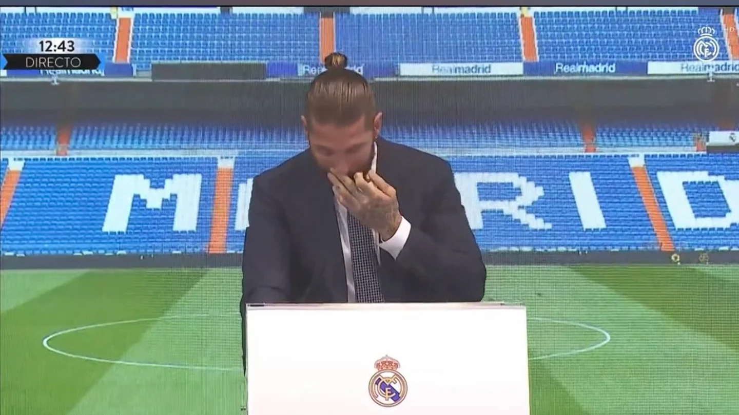 Sergio Ramos se despide entre lágrimas del Real Madrid Sergio Ramos se despide entre lágrimas del Real Madrid