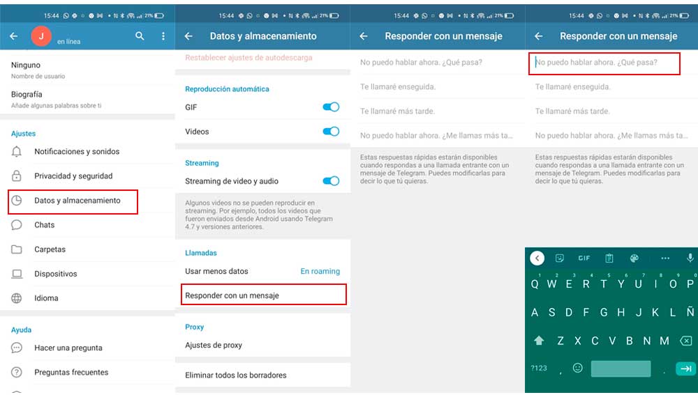 Personalizando los mensajes de texto