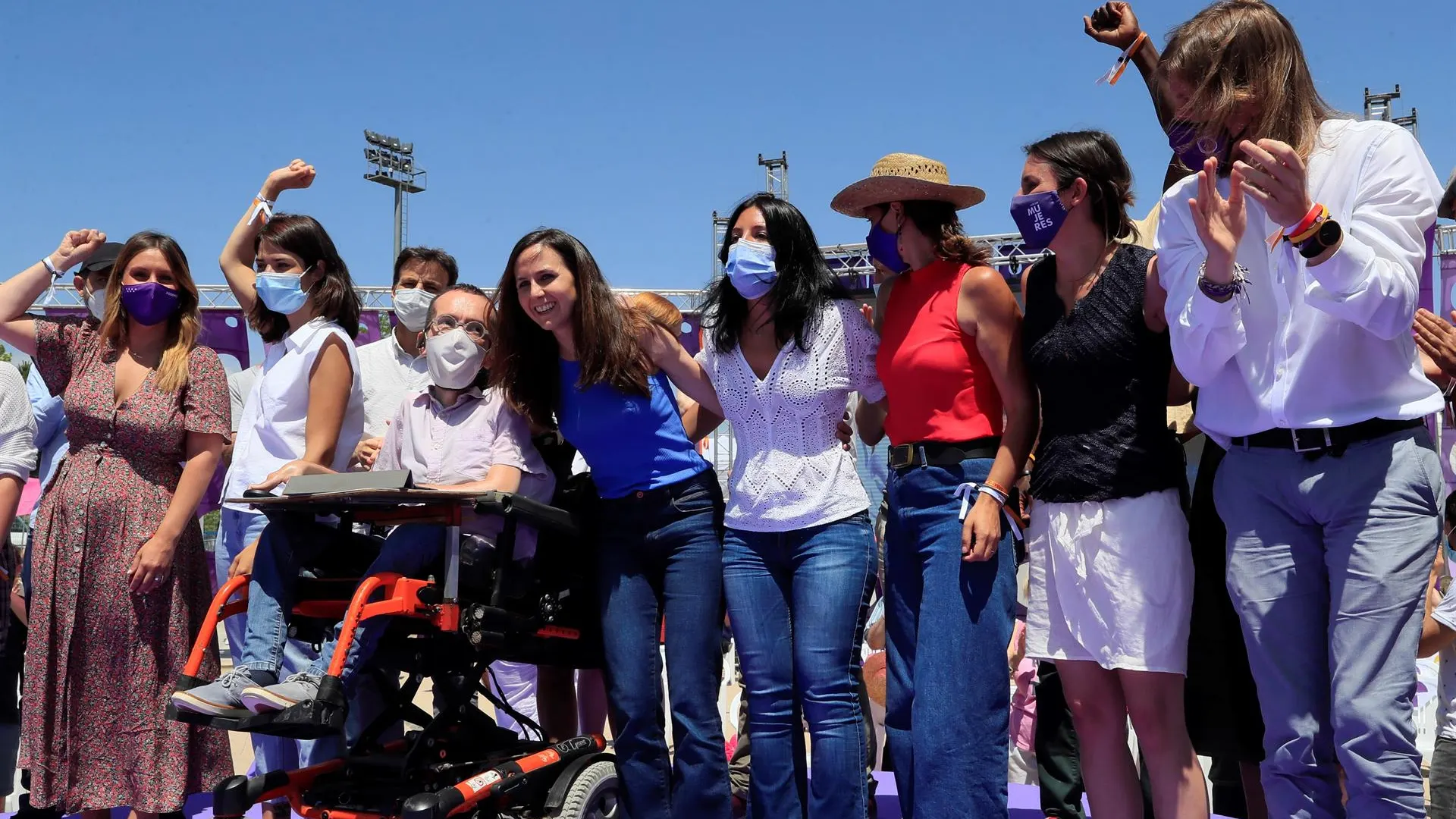 Miembros de Podemos durante la IV Asamblea de la formación morada 