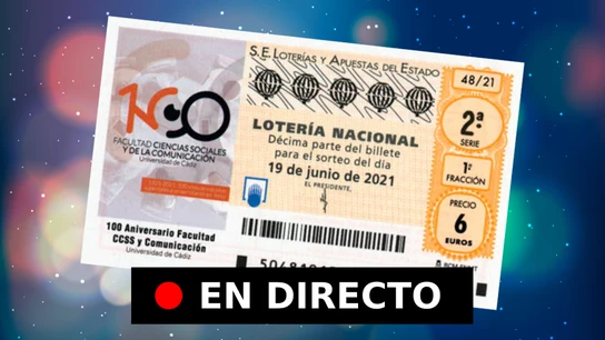 Lotería Nacional, hoy | Comprobar sorteo del sábado 19 de junio, en directo Lotería Nacional, hoy | Comprobar sorteo del sábado 19 de junio, en directo