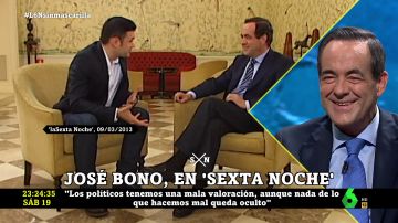 Así fue la primera entrevista de José Bono en laSexta Noche con un jovencísimo Iñaki López