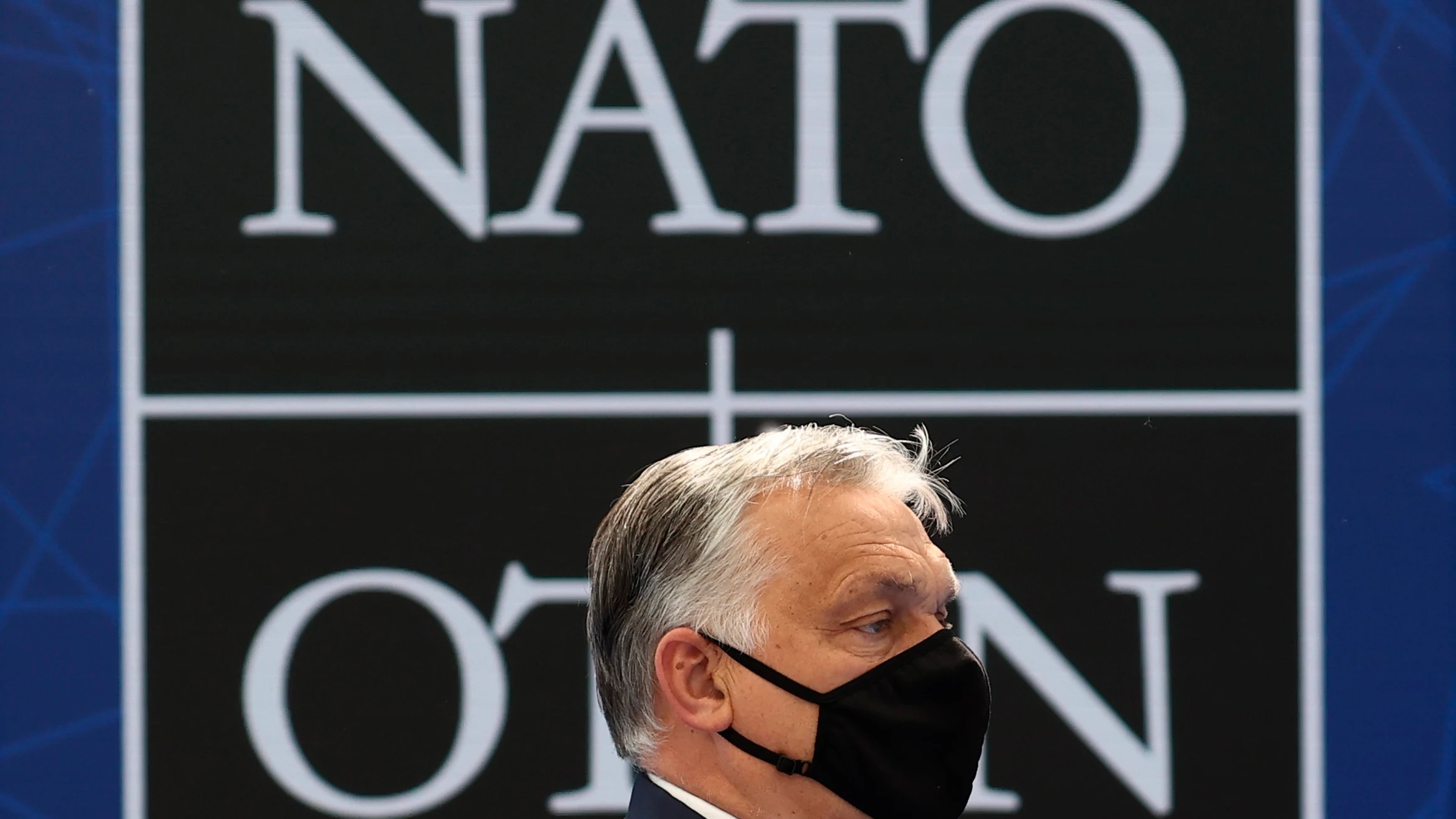 Viktor Orban, durante la cumbre de la OTAN