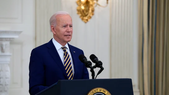 El presidente de EEUU, Joe Biden, en una comparecencia ante la prensa. El presidente de EEUU, Joe Biden, en una comparecencia ante la prensa.