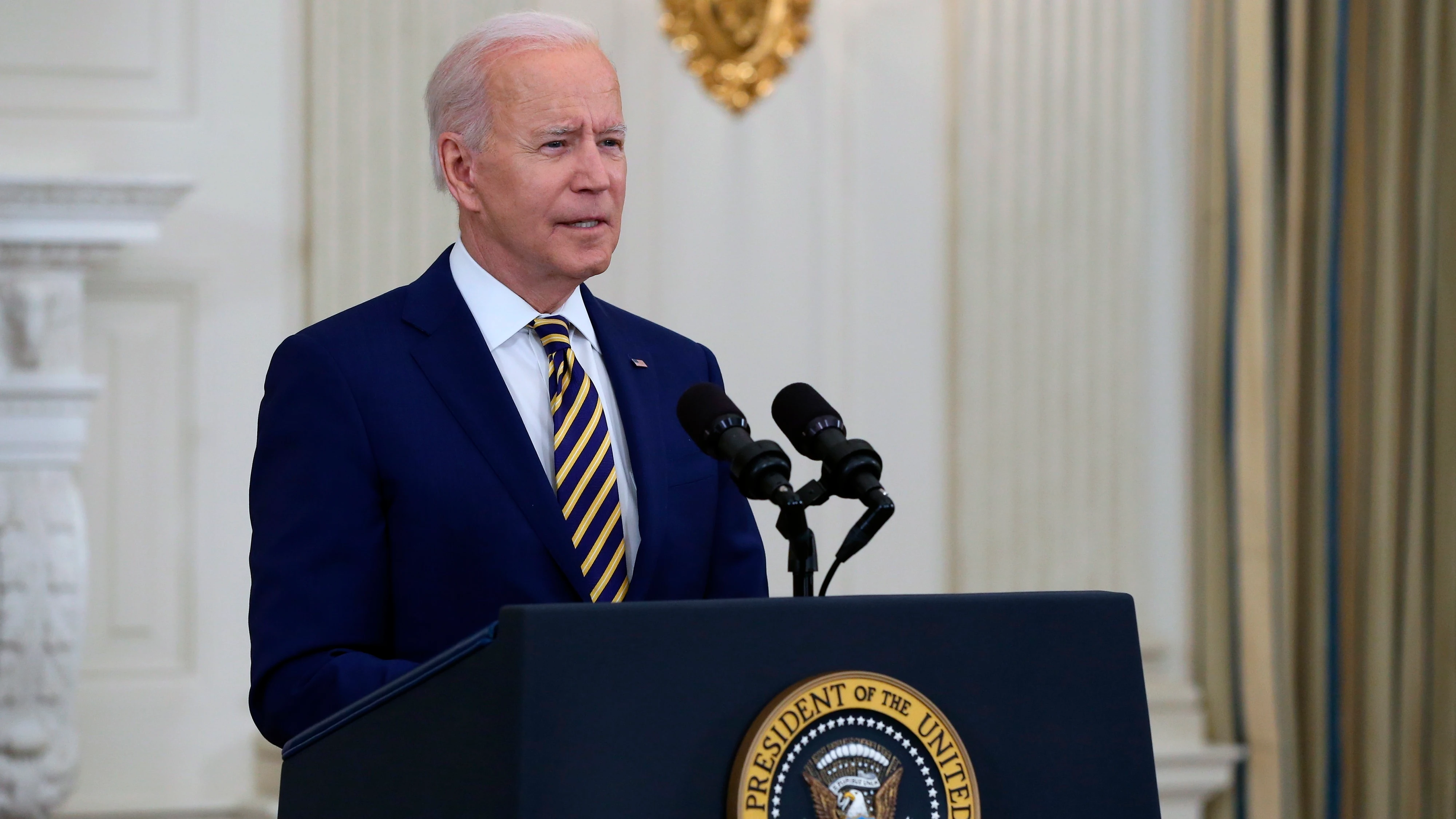 El presidente de EEUU, Joe Biden, en una comparecencia ante la prensa.