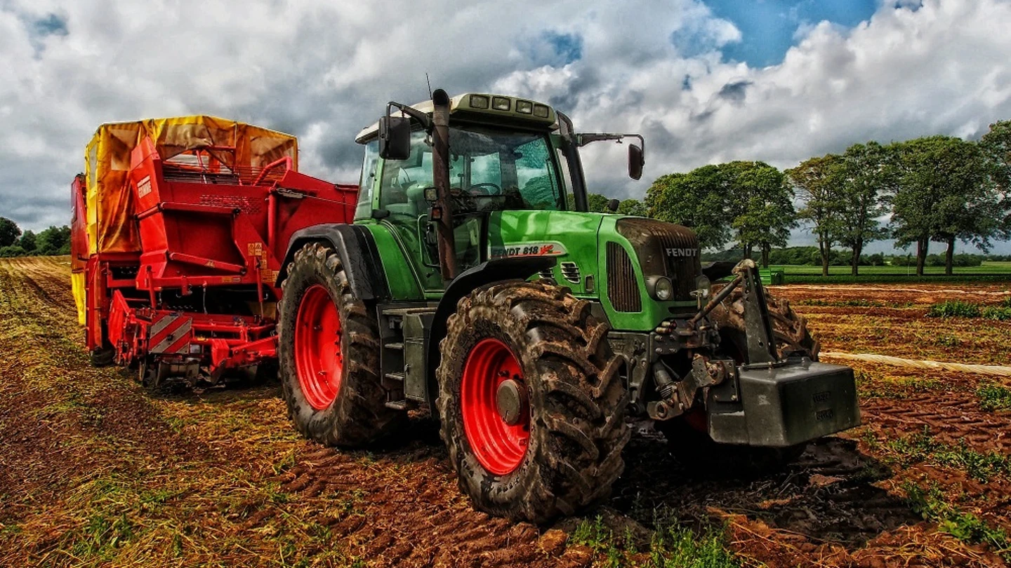 Imagen de archivo de un tractor Imagen de archivo de un tractor