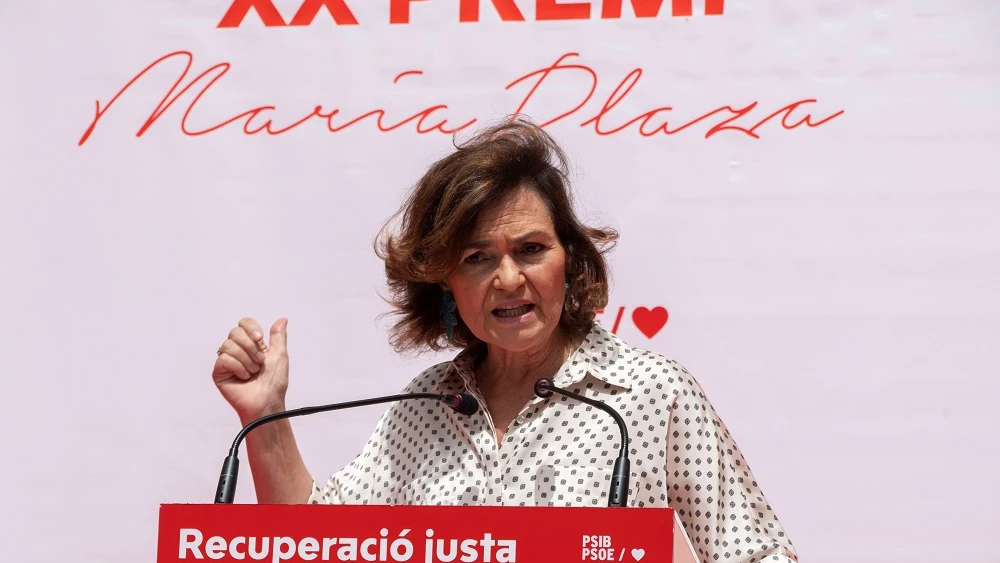 La vicepresidenta primera del Gobierno, Carmen Calvo