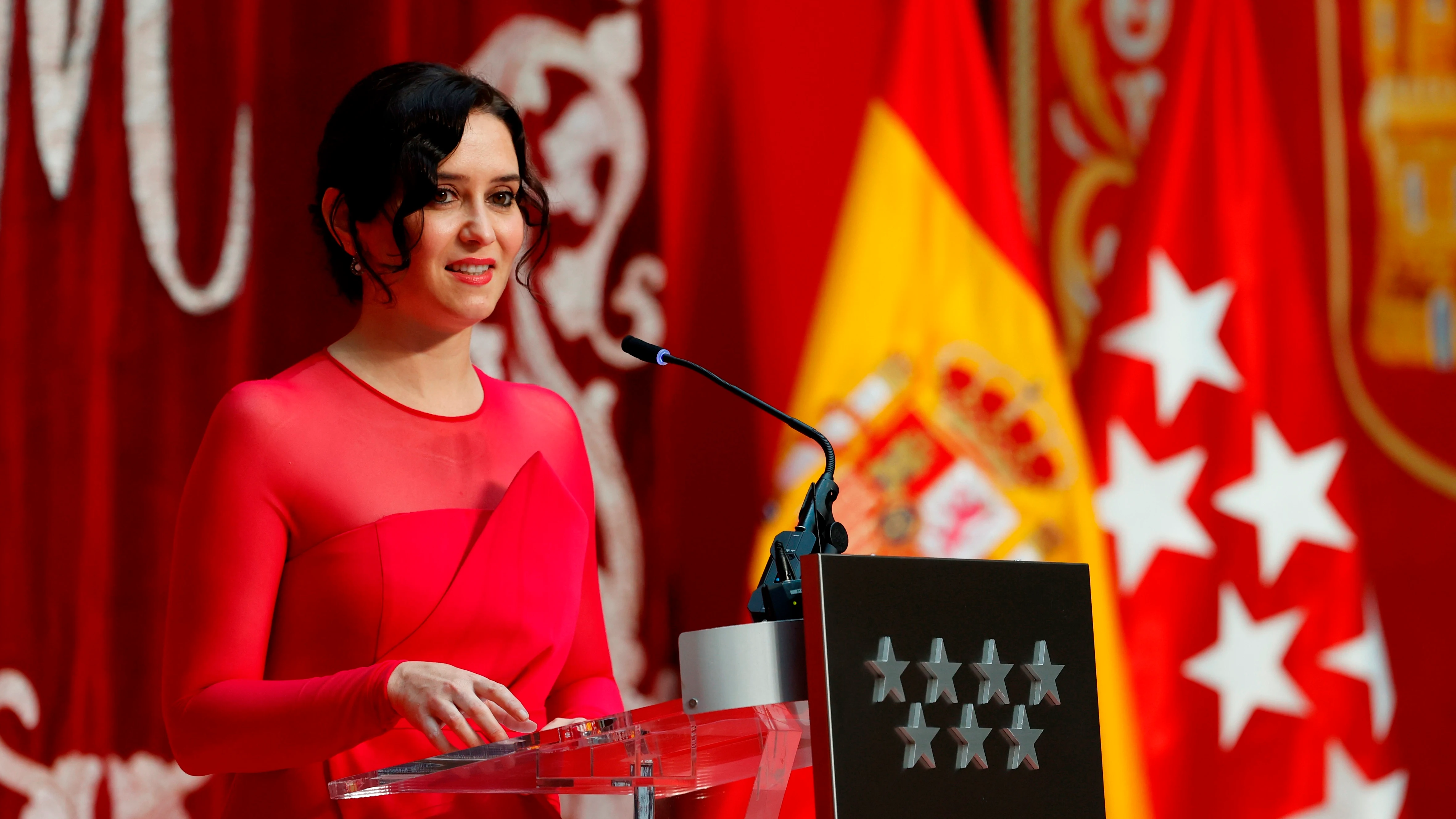 Isabel Díaz Ayuso, durante su investidura como presidenta de la Comunidad de Madrid