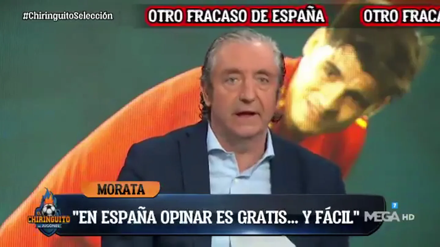 Josep Pedrerol, tajante sobre Álvaro Morata en 'El Chiringuito': "No puede jugar ni un minuto más con España" Josep Pedrerol, tajante sobre Álvaro Morata en 'El Chiringuito': "No puede jugar ni un minuto más con España"