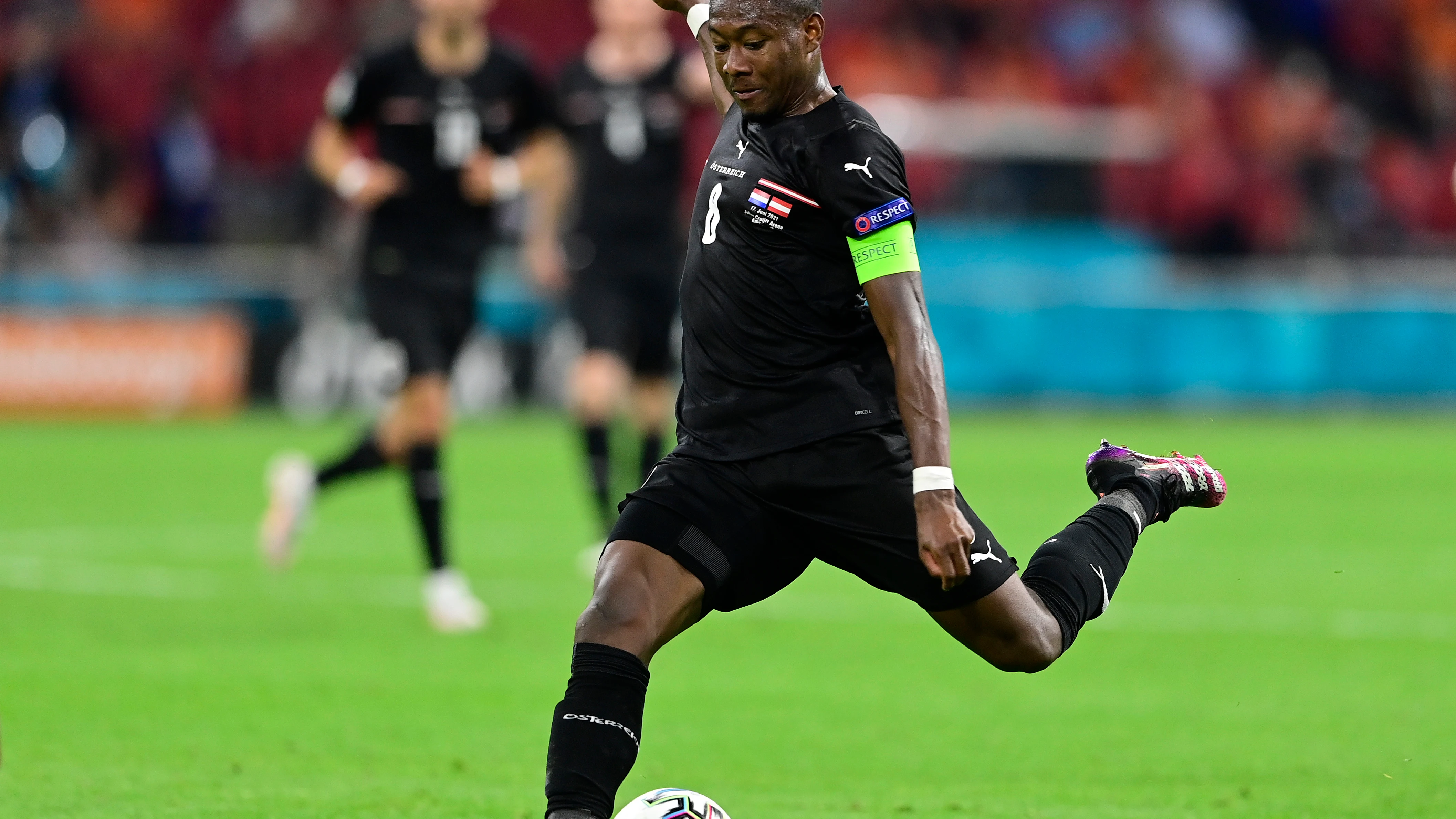 David Alaba con la selección de Austria en el partido de la Eurocopa frente a Países Bajos