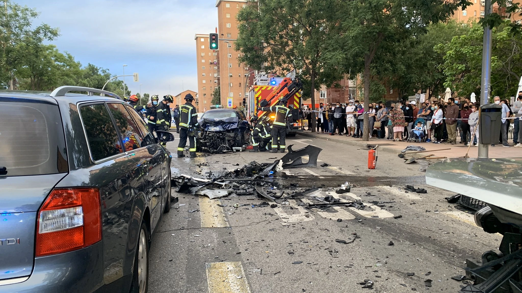 Imagen de uno de los vehículos implicados en el accidente