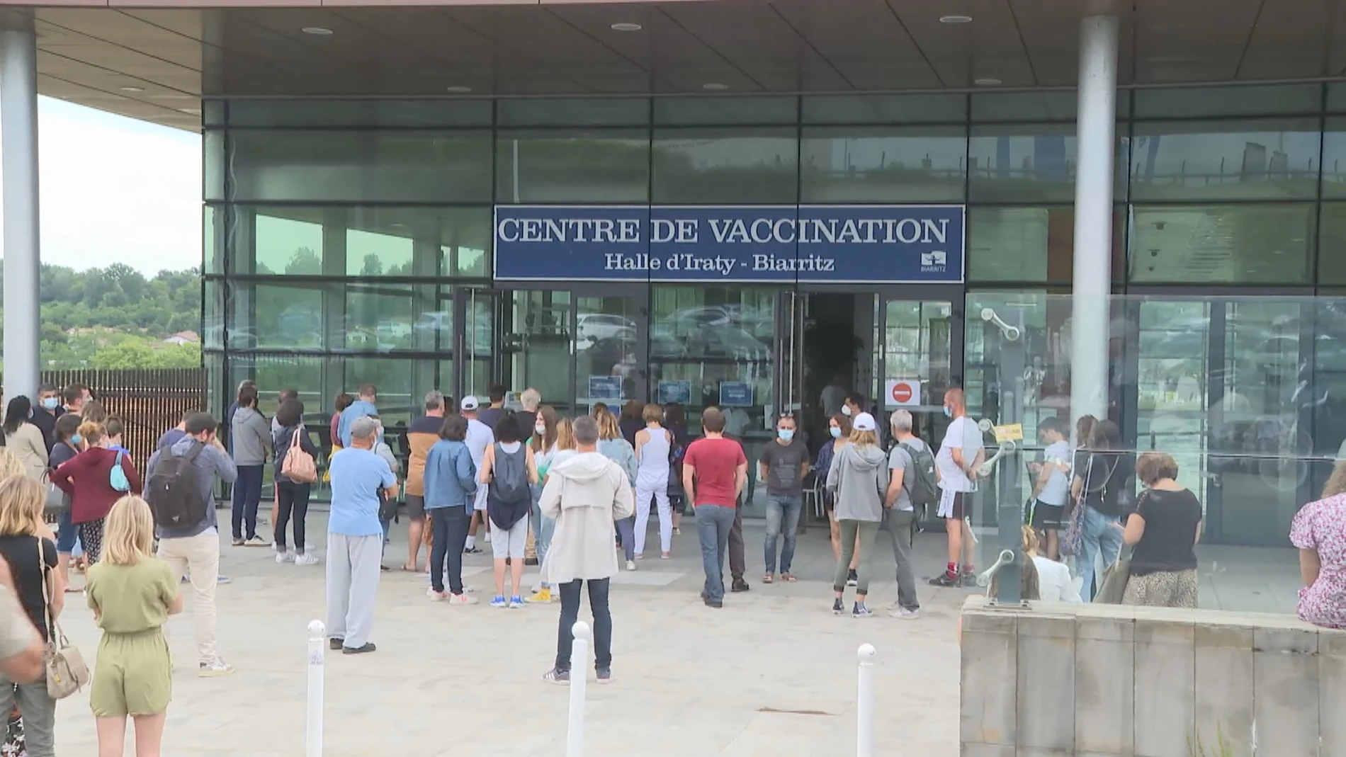 Centro de vacunación en Biarritz
