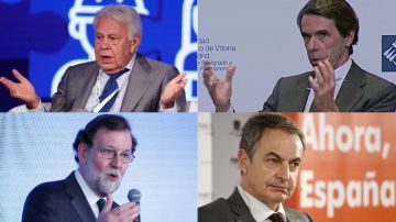 Felipe González, José María Aznar, José Luis Rodríguez Zapatero y Mariano Rajoy