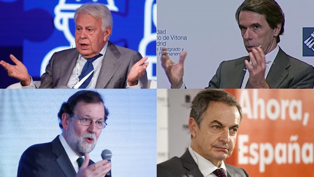 Felipe González, José María Aznar, José Luis Rodríguez Zapatero y Mariano Rajoy