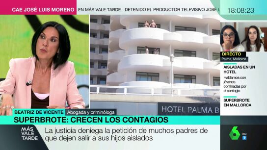 La abogada Beatriz de Vicente explica por qu&eacute; es legal retener a los j&oacute;venes confinados por el macrobrote de Mallorca