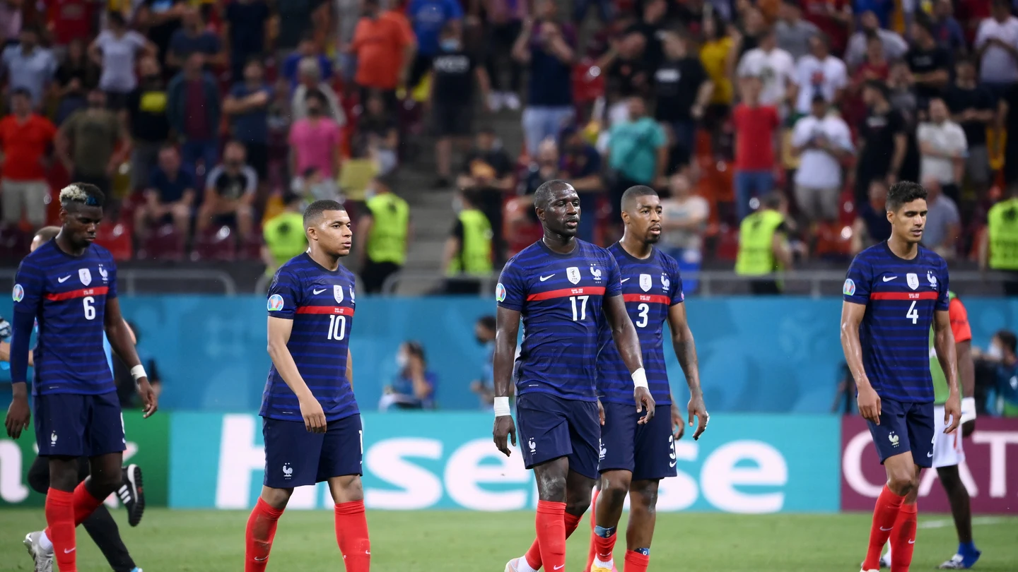 Las caras del equipo francés al caer eliminado Las caras del equipo francés al caer eliminado