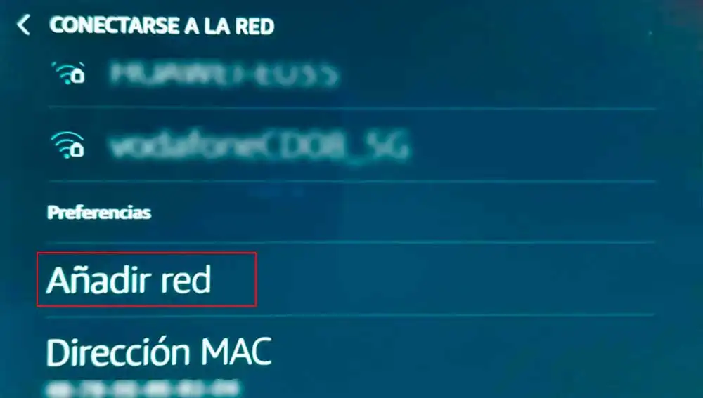 Añadiendo de forma manual una red WiFi