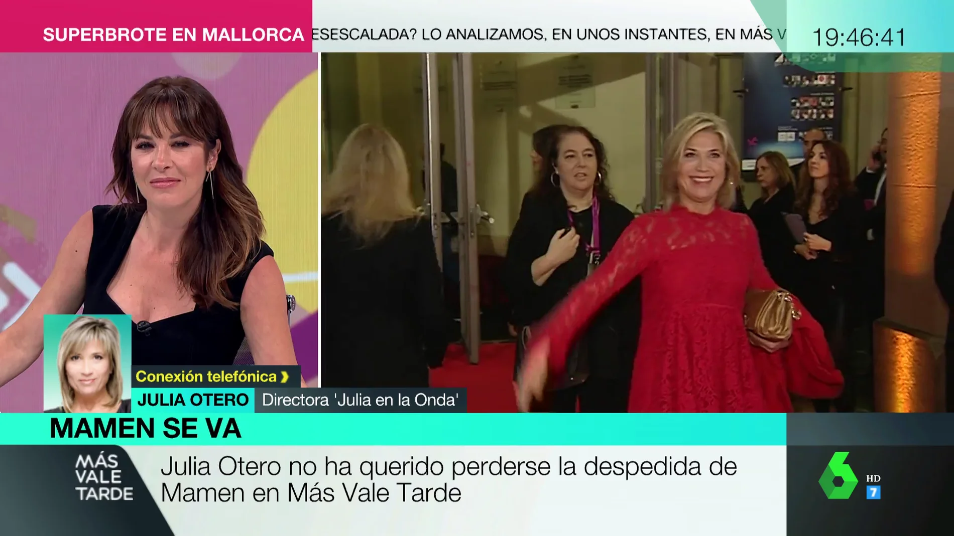 La emotiva conversación entre Julia Otero y Mamen Mendizábal en su ultimo programa: "Estoy deseando que te pongas bien"