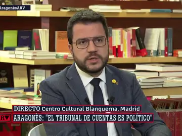 Aragonès advierte de que el Tribunal de Cuentas &quot;no va a favorecer&quot; la negociación del Gobierno y Cataluña